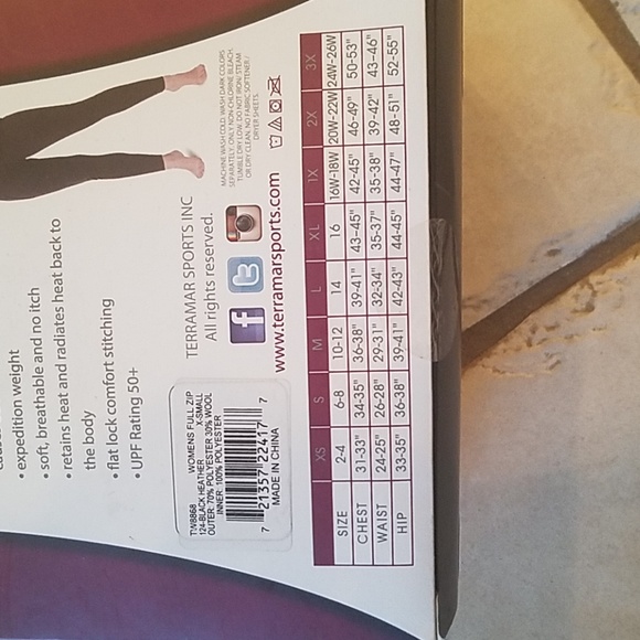 Terramar hottotties thermal wool performance base - Picture 5 of 8